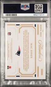 MAC JONES 2021 FLAWLESS RPA 4 COLOR ROOKIE PATCH AUTO /25 RC PATRIOTS PSA 9 🔥